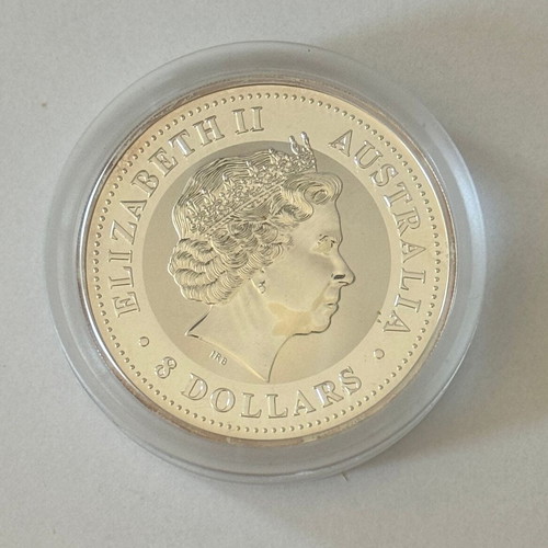 Australia 2004 8 Dollar Silver Coin Elizabeth II Year of the Monkey new