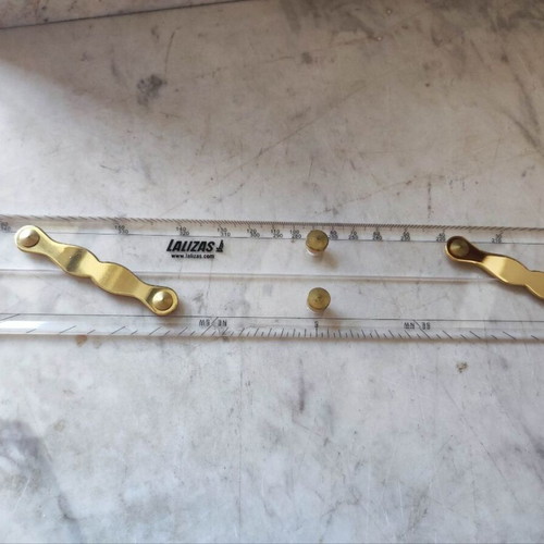 Lalizas authentic nautical parallel ruler with case