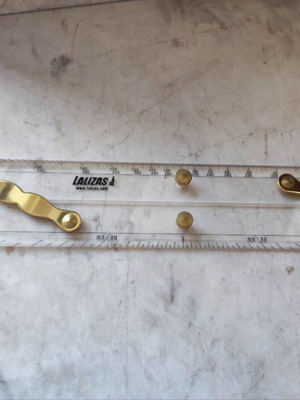 Lalizas authentic nautical parallel ruler with case