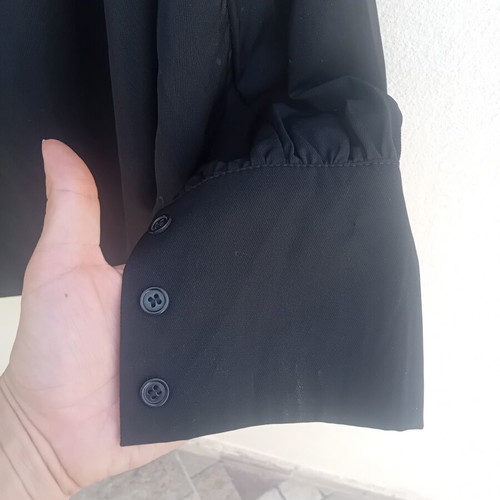 Evening shirt with rhinestones like new, black, size L