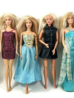 Barbie dolls used, pack of 6 from 2000s