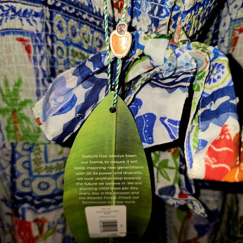 Farm Rio maxi dress XL new, colorful tropical print