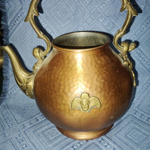 Copper brass teapot from Czechoslovakia 17 cm, like new