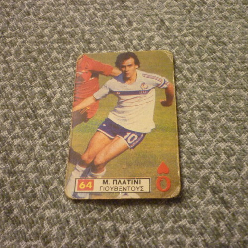 Platini Juventus football card used Assi 1985