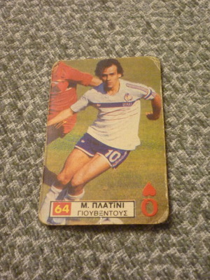 Platini Juventus football card used Assi 1985