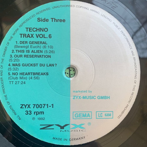 Techno Trax Vol.6 2LP 1992 authentic, like new condition