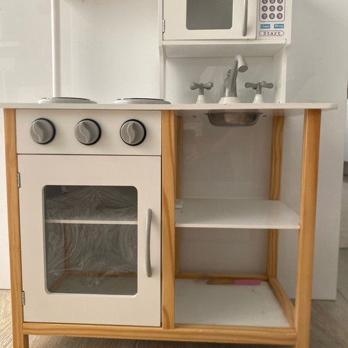 Ecotoys Wooden Play Kitchen like new, 85 cm