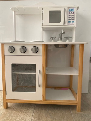 Ecotoys Ξύλινη παιδική κουζίνα σαν καινούργιο, 85 εκ.