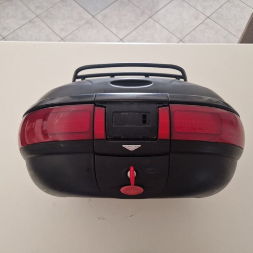 Givi Maxia 3 (E55) Motorcycle Top Case 55lt used with rack and backrest