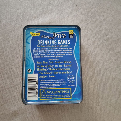 Original Volume One 50 Year Old Adult Drinking Card Game in Tin Box