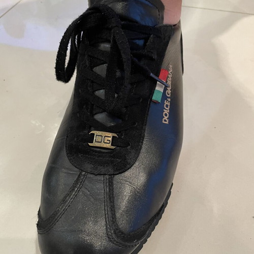 Dolce & Gabbana Italia low-top leather sneakers, black