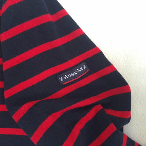 Armor Lux women's striped shirt, size M/L, blue and red