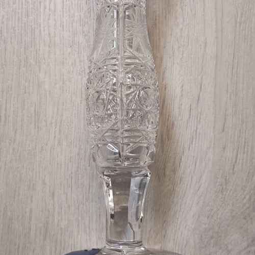Bohemia Crystal authentic hand-cut tall crystal vase solifleur