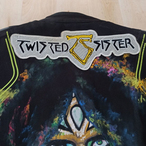 Held motorcycle jacket XL with unique Twisted Sister custom back