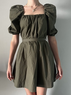 Mango women's dress green XS 34 6 like new