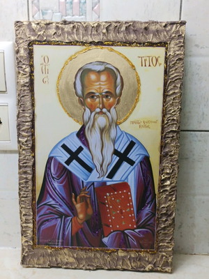 Εικόνα του Αγίου Τίτου καινούργια, διάσταση 34/22