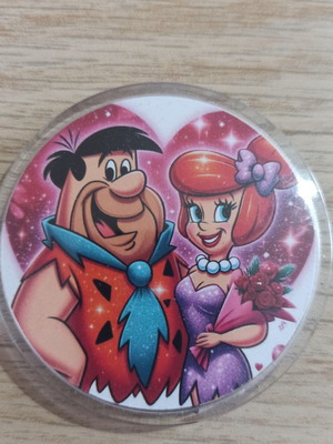 Κονκάρδα The Flintstones No5 καινούργια, μεγάλη 6x6 εκατοστά