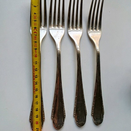 Nissiotis 90 silver-plated forks set of 4 used, vintage