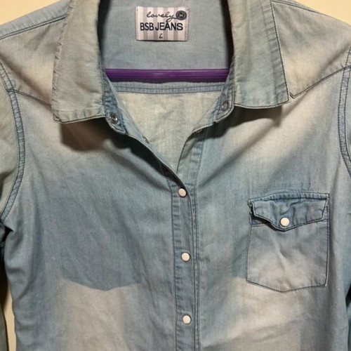 BSB denim shirt like new, size L, blue