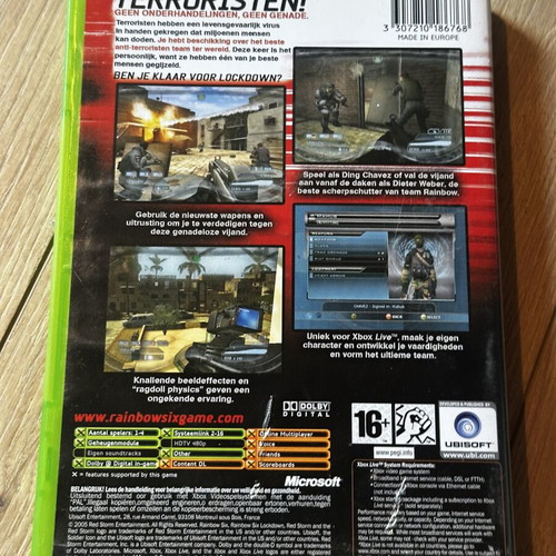 Rainbow Six Lockdown Xbox Original used, shooting game