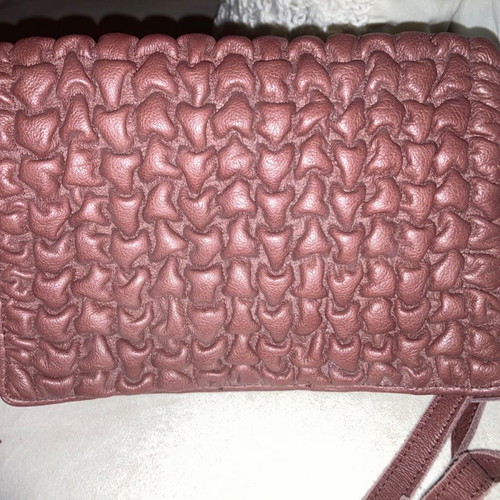 Liebeskind Leather Shoulder Bag like new with fringes burgundy-brown