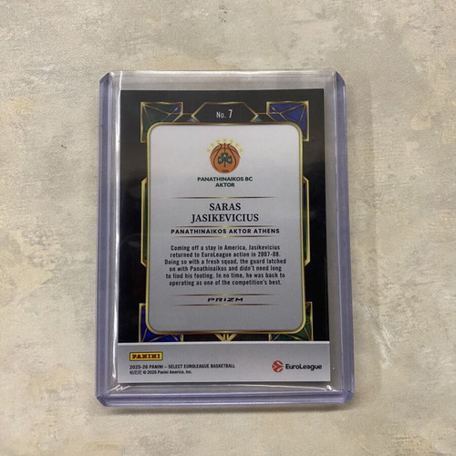 Panini Select 25-26 Crown Jewels Saras Jasikevicius card