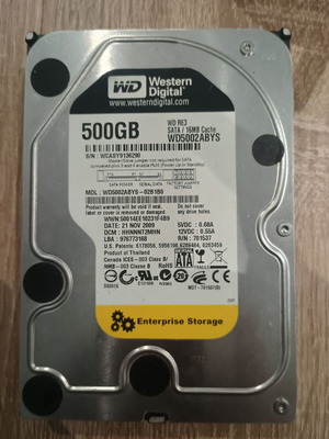 HDD 3.5 WB 500GB like new, 100% health