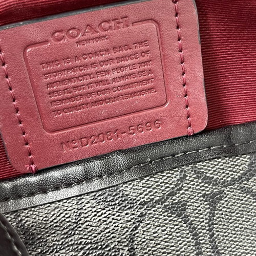 Coach tote bag and wallet set, black and grey monogram
