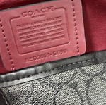Coach tote bag and wallet set, black and grey monogram
