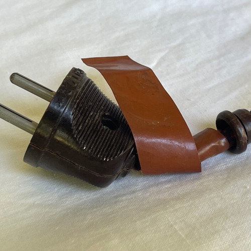 Old iron used with cable for decoration