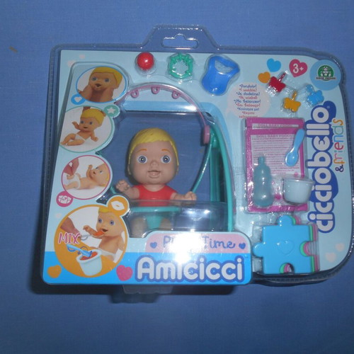Amicicci Cicciobello Doll Food Set Blonde Baby New