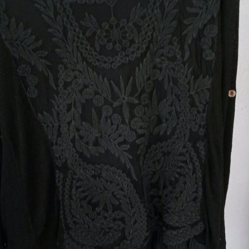 Black knit dress with lace front, like new, sizes M-L