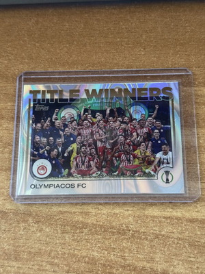 Topps Olympiacos κάρτα Title Winner’s Raindrops Parallel σαν καινούργιο