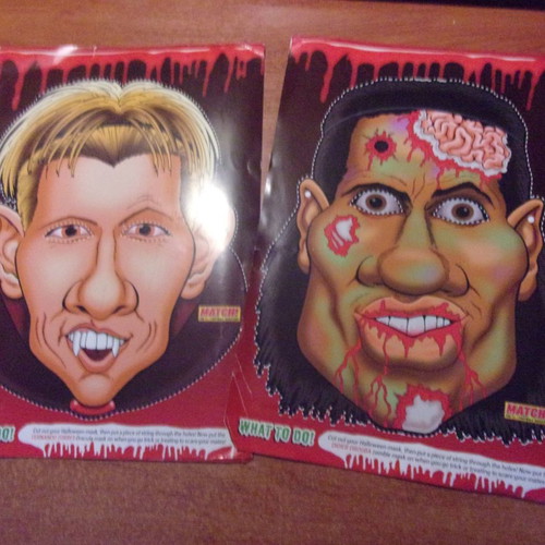 Carnival masks 4, Rooney, Torres, Drogba and Tevez