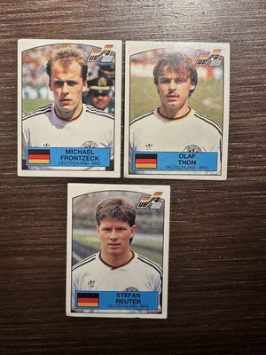 Panini Euro 88 Football Stickers used, West Germany set with Reuter, Thon, Frontzeck