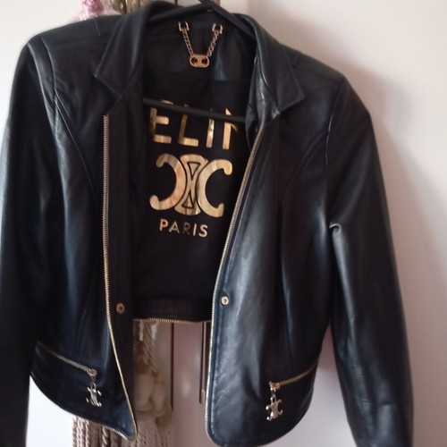 Bufan Celine women's leather jacket like new, sizes M and L