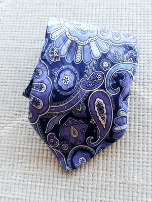Gianfranco Ferre silk tie used, colorful paisley design