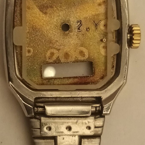 Citizen women's watch like new, analog and digital, yellow and silver
