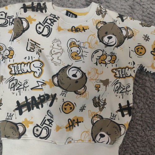 Tracksuit set used, beige and brown, with small mark
