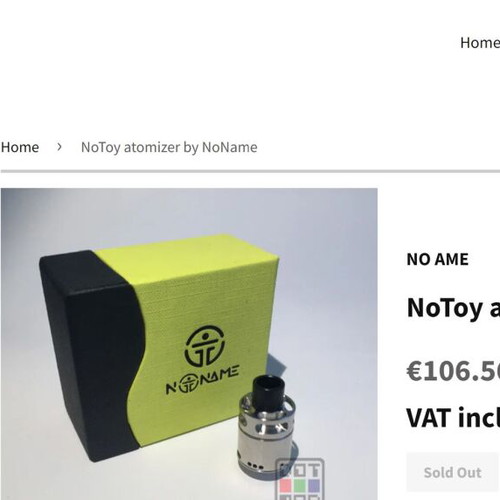 NoToy 18mm BF RDA atomizer like new, NoName Mods