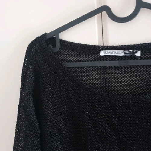 Fishnet black blouse like new, size Medium
