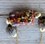 Ethnic boho necklace like new, multicolor