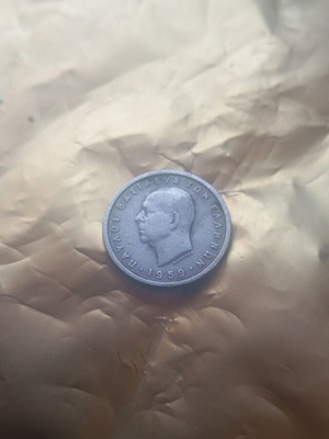 50 Lepta 1959 Pavlos A used coin