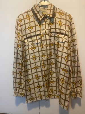 Vintage oversized Cristina Santandrea μεταξωτό πουκάμισο μεταχειρισμένο, μέγεθος s/m