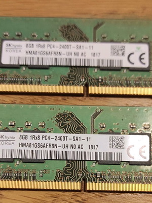 2 x 8GB PC4 2400T Sodimm used