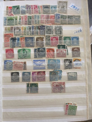 Deutsches Reich stamps used, collection 1920–1945 with overprints