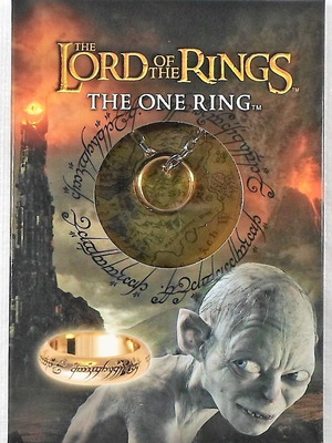 The Noble Collection Lord of the Rings The One Ring gold plated ring new