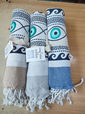 Beach Towels cotton, modern design, set of 3, 90x170 cm