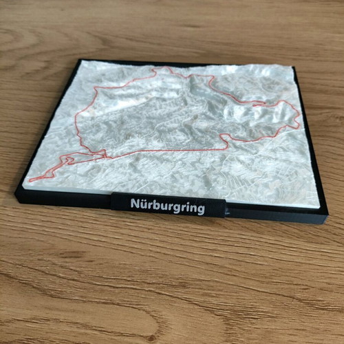 Nürburgring τρισδιάστατη εκτύπωση καινούργια, ανάγλυφο διαδρομής 18x14 εκ.