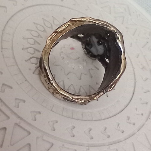 925 Silver Handmade Ring with Aquamarine and Spinel Stones